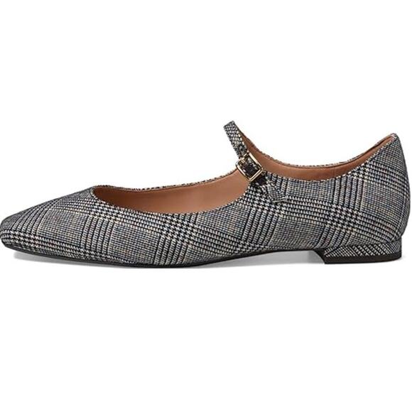 NIB Cole Haan Women's Multi Plaid Textle Bridge Mary Jane Ballet Size 6B - Picture 1 of 10